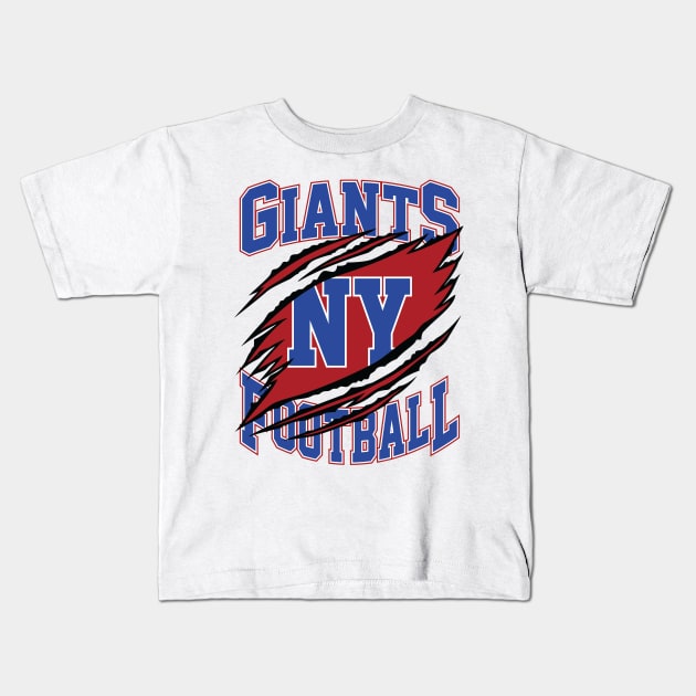 New York Giants Football Kids T-Shirt by Cemploex_Art